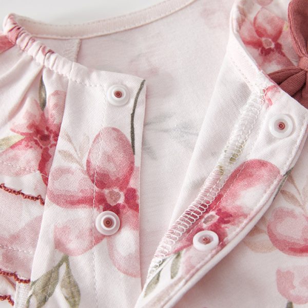 Summer Newborn Baby Romper, 100% Pure Cotton Material, Side-opening Velcro, 1-36Months - babysmile03