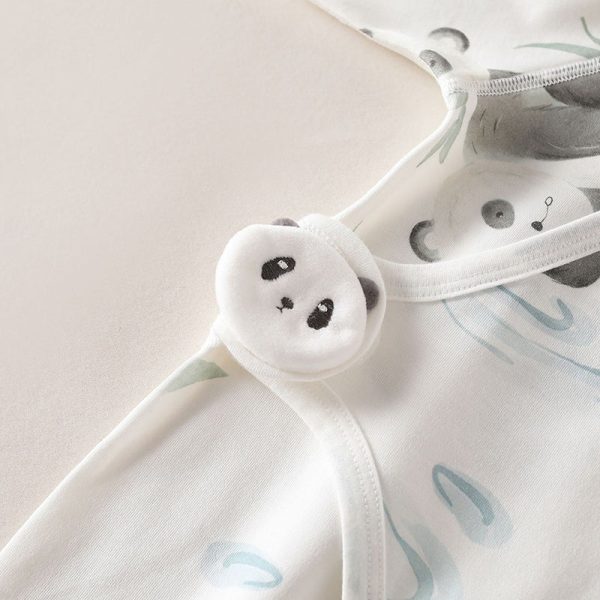 Newborn Baby Romper, Side-opening Velcro, 100% Pure Cotton Material, 0-6Months - babysmile03