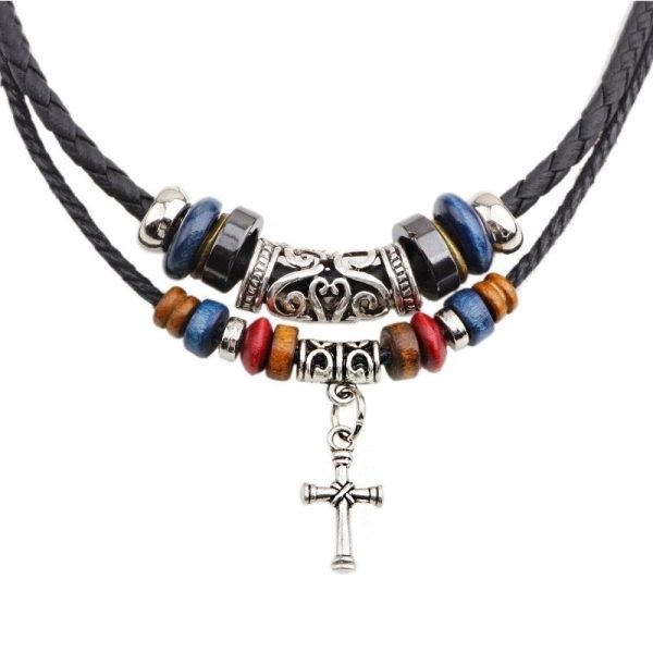 Retro Geometric Alloy Layered Necklaces - Image 13
