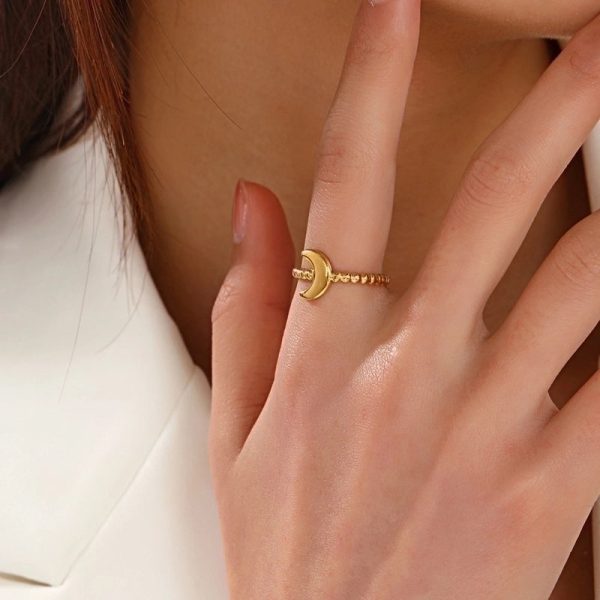 Vintage Style Star Stainless Steel Plating Open Rings - Image 3