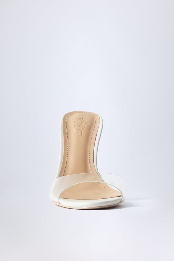 Almond-Toe Heeled Mules in Transparent PVC - Image 4