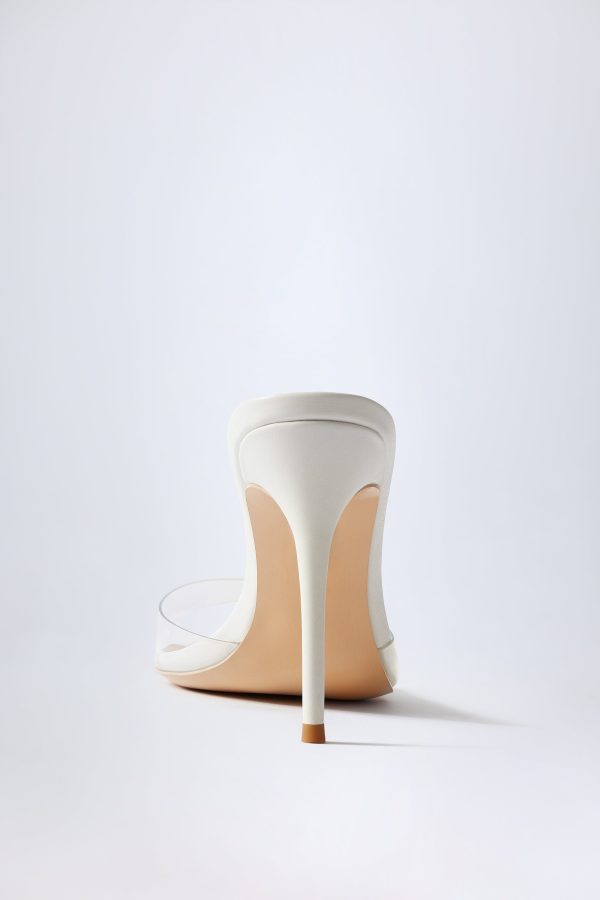 Almond-Toe Heeled Mules in Transparent PVC - Image 2