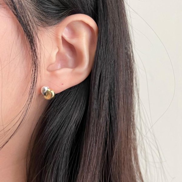 925 Sterling Silver Minimalist Moon Text Letter Number Silver Electroplating Stud Earrings - Image 4