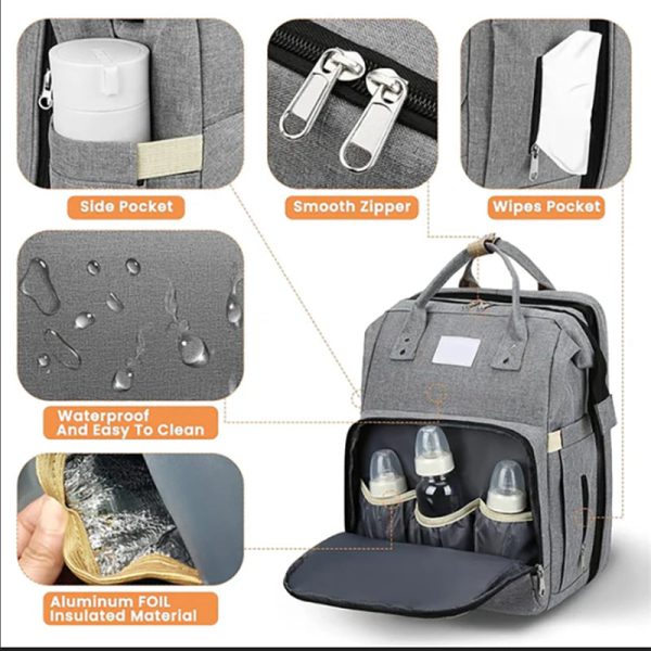 2 in 1 Backpack Diaper Bag & Crib - babysmile03