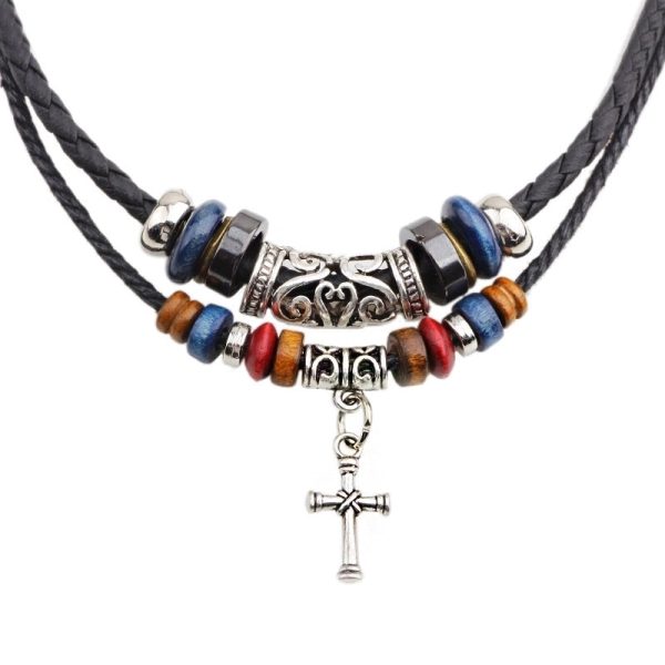 Retro Geometric Alloy Layered Necklaces - Image 8