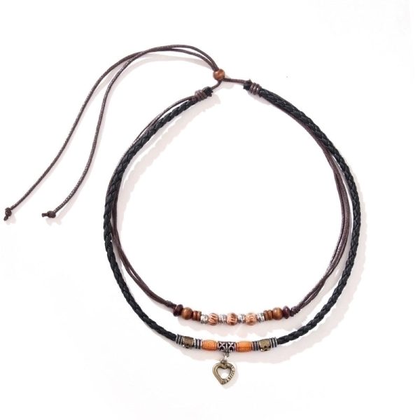 Retro Geometric Alloy Layered Necklaces - Image 15
