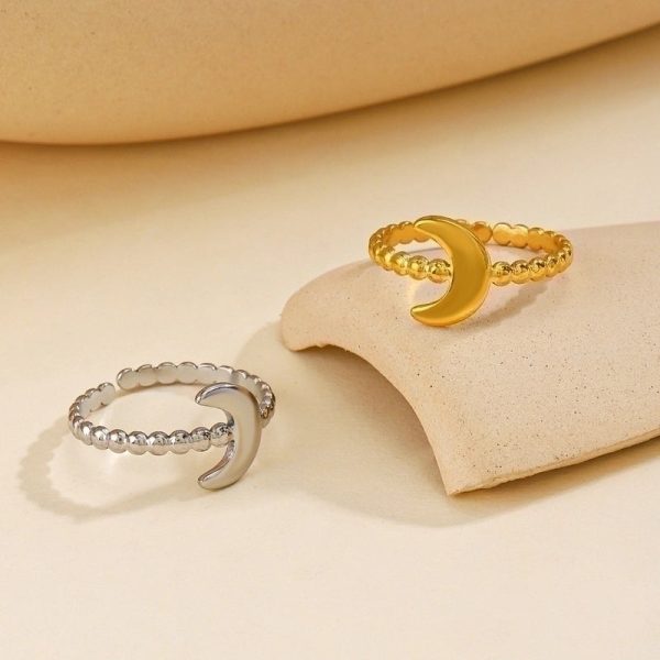 Vintage Style Star Stainless Steel Plating Open Rings - Image 5