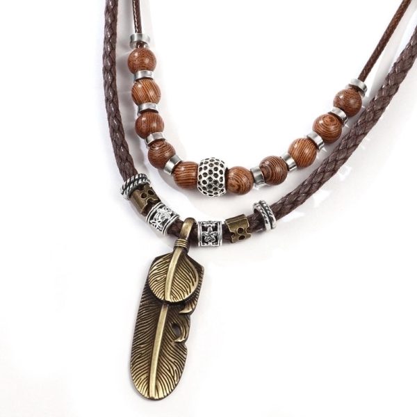 Retro Geometric Alloy Layered Necklaces - Image 18