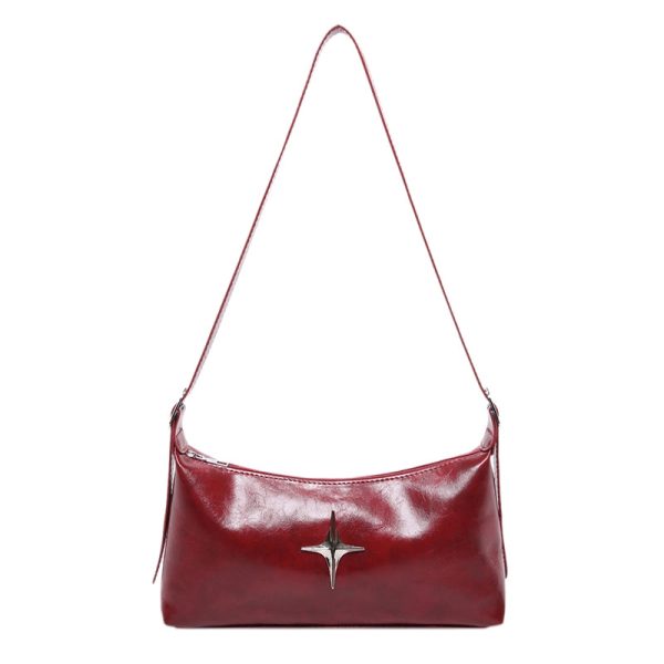 This Year's Popular Soft Leather Pillow Bag Fashion Simple Commute Shoulder Bag Retro Messenger Bag - Image 6