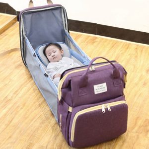 2 in 1 Backpack Diaper Bag & Crib - babysmile03