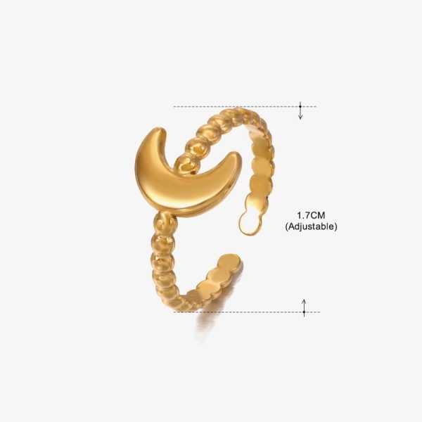Vintage Style Star Stainless Steel Plating Open Rings - Image 6