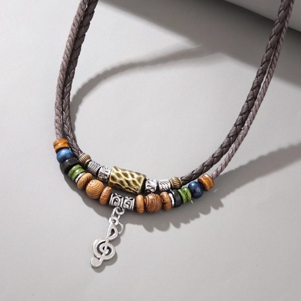 Retro Geometric Alloy Layered Necklaces - Image 10