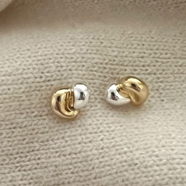 925 Sterling Silver Minimalist Moon Text Letter Number Silver Electroplating Stud Earrings - Image 2