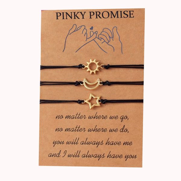 Sun Moon Star Theme Bracelet Creative Sun Moon Star Good Friends Good Sisters Couple Woven Bracelet Female - Image 10