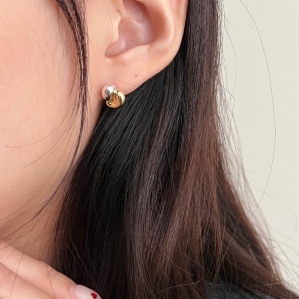 925 Sterling Silver Minimalist Moon Text Letter Number Silver Electroplating Stud Earrings - Image 5