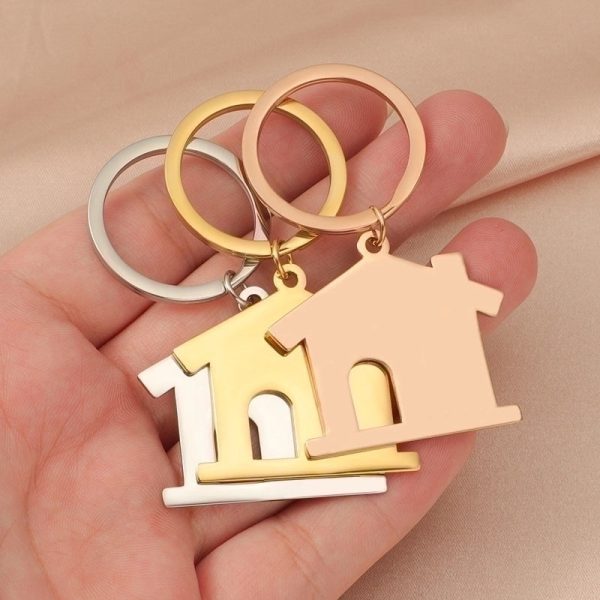 Streetwear House Stainless Steel None 18K Gold Plated Bag Pendant Keychain - Image 5