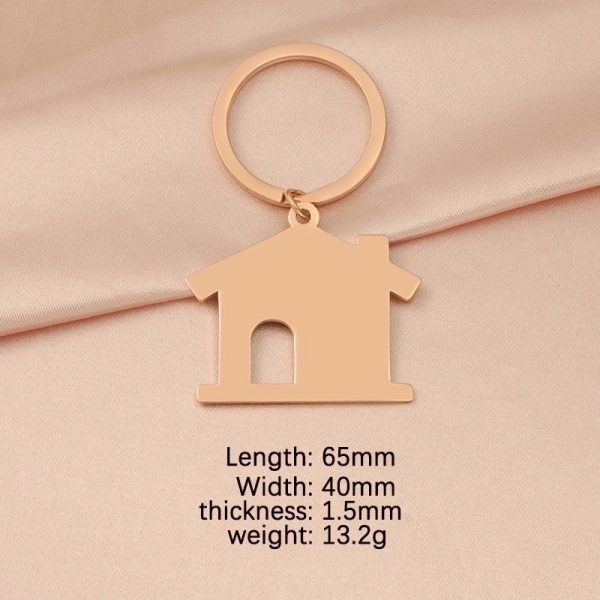 Streetwear House Stainless Steel None 18K Gold Plated Bag Pendant Keychain - Image 8