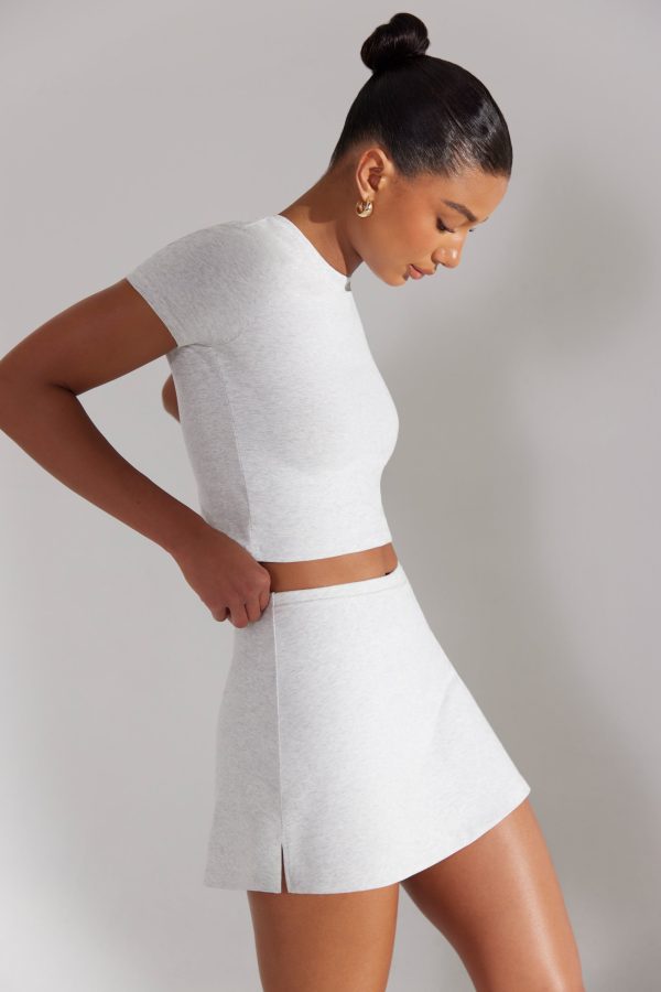 A-Line Mini Skort in Grey - Image 3
