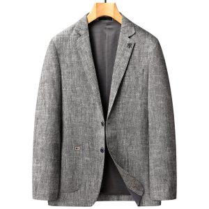 Men’s Casual Linen Suit Blazer Sport Coat