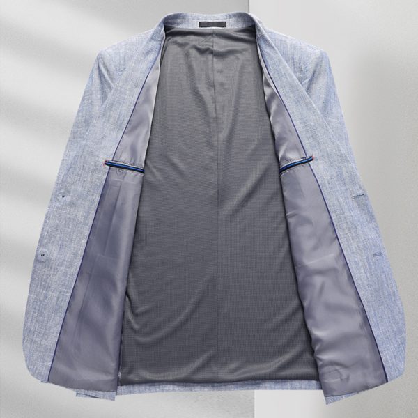 Men’s Casual Linen Suit Blazer Sport Coat - Image 4