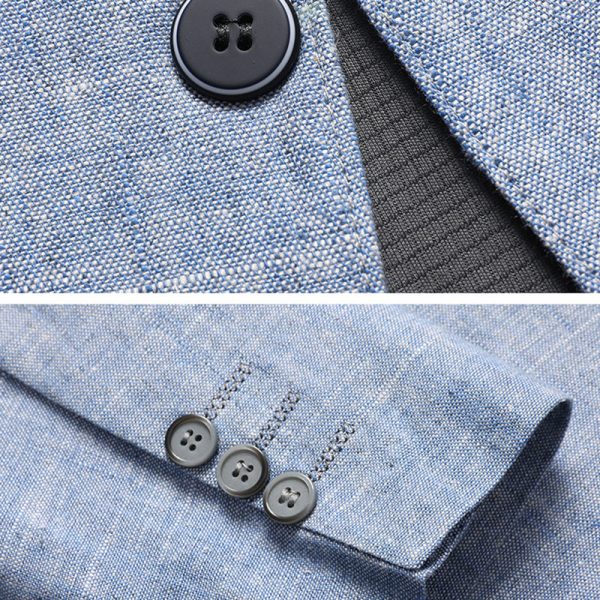 Men’s Casual Linen Suit Blazer Sport Coat - Image 5