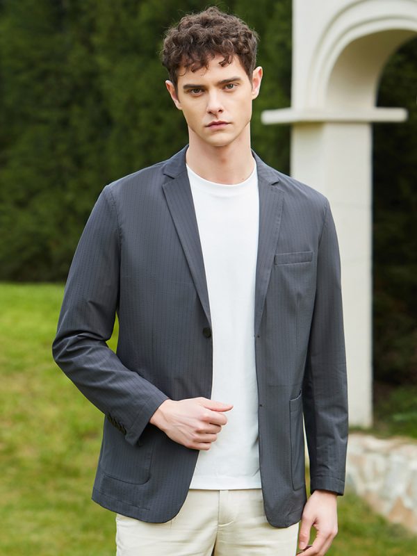 Men’s Thin Striped Suit Blazer