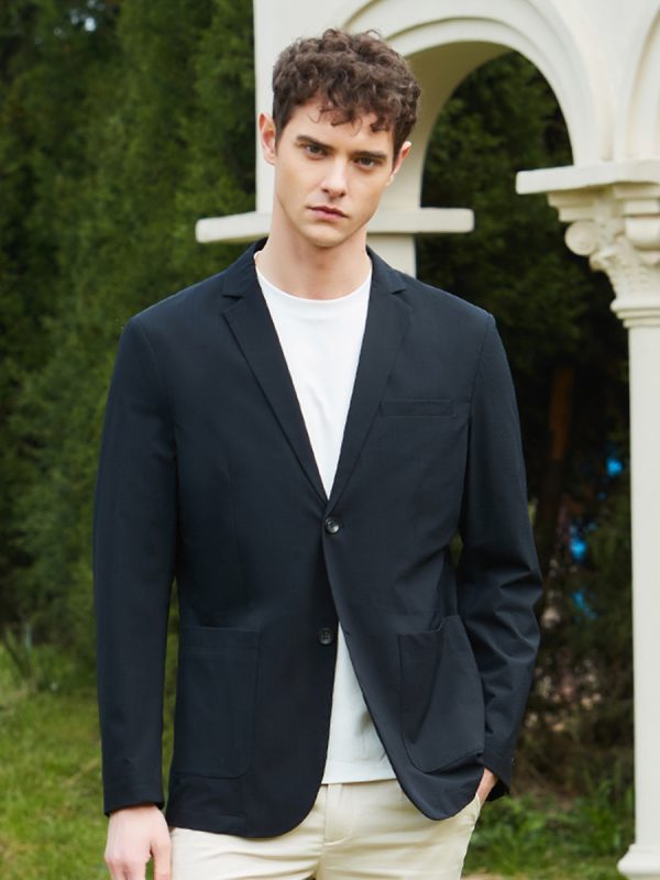Men’s Thin Striped Suit Blazer - Image 2