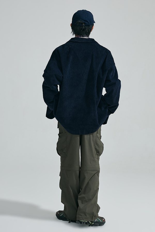 Men’s Vintage Corduroy Loose Blazer Sport Coat - Image 3