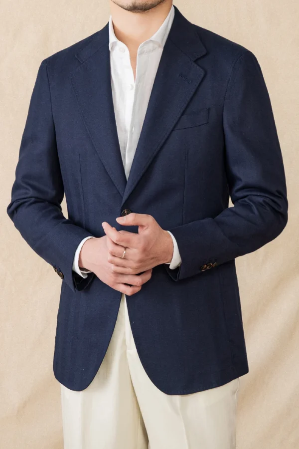 Men’s Tencel Linen Cotton Blazer Lightweight Summer Suit - Image 2
