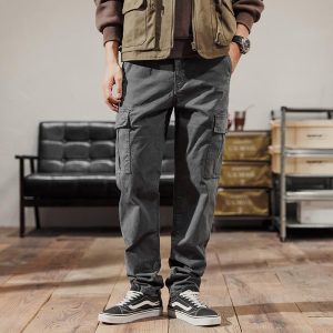 Men’s Amekaji Pockets Washed Cargo Pants