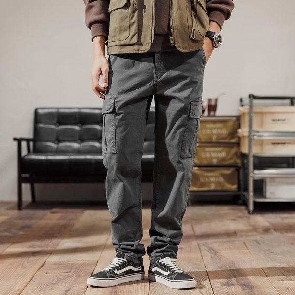 Men’s Amekaji Pockets Washed Cargo Pants