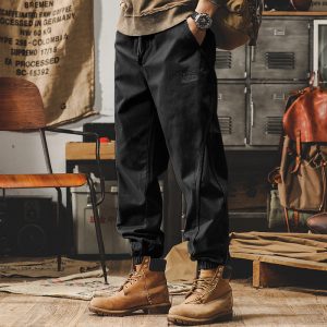 Men’s Vintage Heavyweight Loose Fit Wide-Leg Cargo Pants