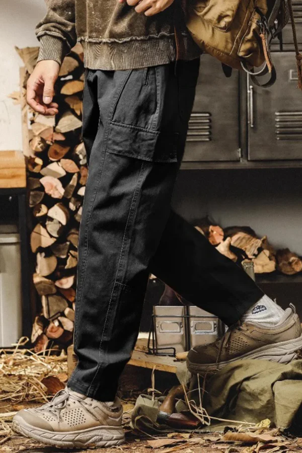 Men’s Vintage Tactical Cargo Pants Loose Fit Straight - Image 2