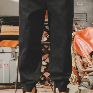 Retro Amekaji Work Pants Men’s Loose Tapered Straight Leg