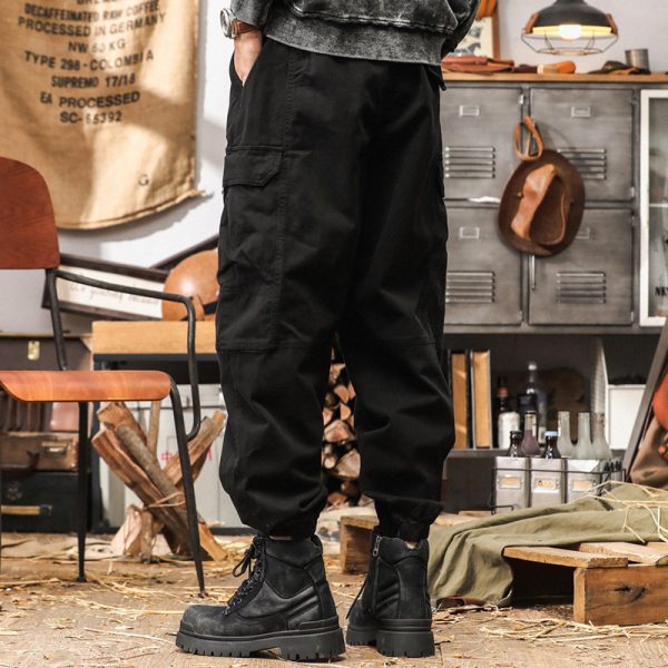 Men’s Vintage Loose Fit Cargo Pants Outdoor Trousers - Image 3