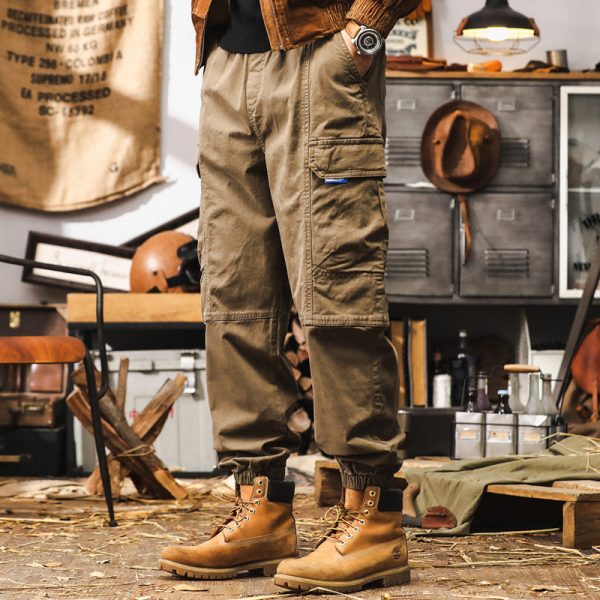 Men’s Vintage Loose Fit Cargo Pants Outdoor Trousers - Image 2