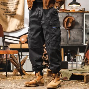 Men’s Vintage Loose Fit Cargo Pants Outdoor Trousers