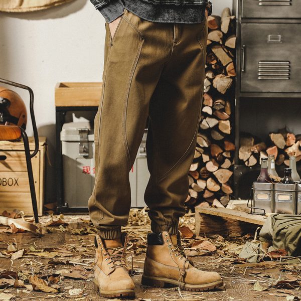 Men’s Vintage Straight-Leg Cargo Pants Heavyweight Workwear - Image 2