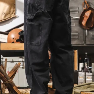 Men’s Washed Amekaji Straight Work Pants Heavyweight