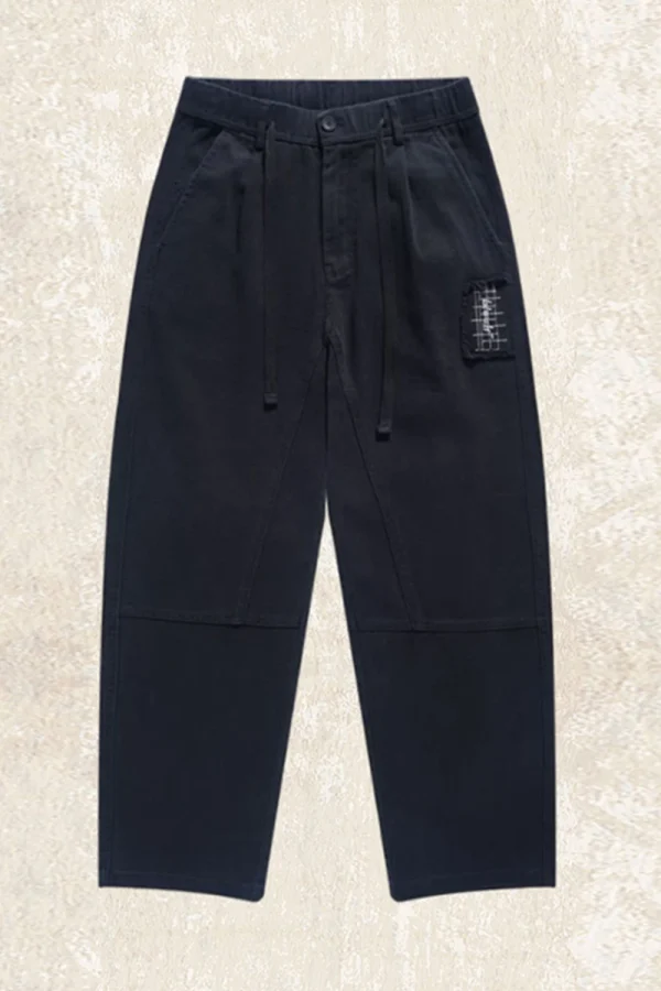 Men’s Washed Denim Work Pants Vintage Loose Straight Fit