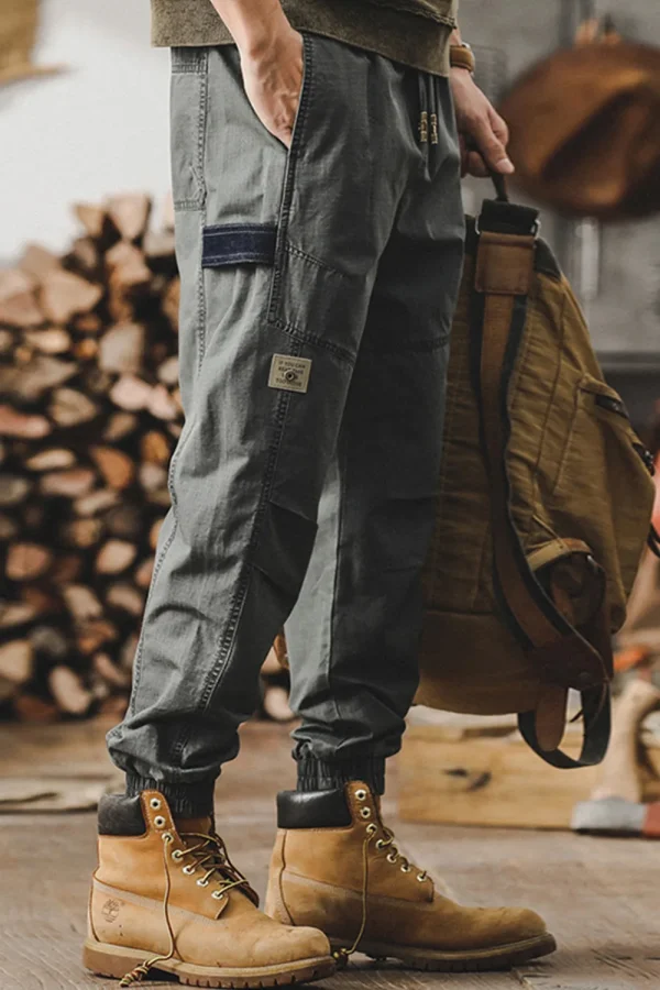 Men’s Casual Straight Bound Feet Cargo Pants - Image 2
