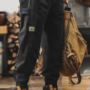 Men’s Casual Straight Bound Feet Cargo Pants