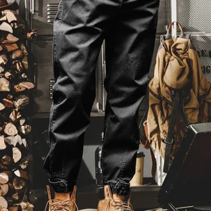 Men’s Amekaji Trousers Heavy Straight Cargo Pants