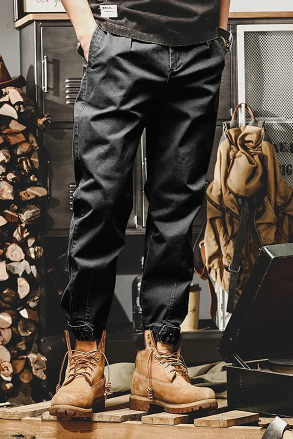 Men’s Amekaji Trousers Heavy Straight Cargo Pants