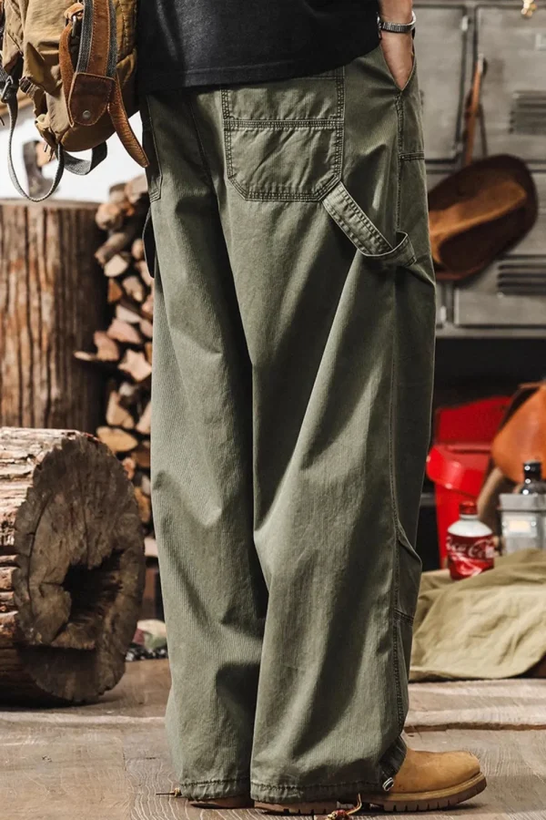 Men’s Maillard Cargo Pants Breathable Wide Leg Trousers - Image 3