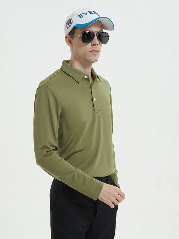 Men’s Modal Warm Long Sleeve Polo Shirt