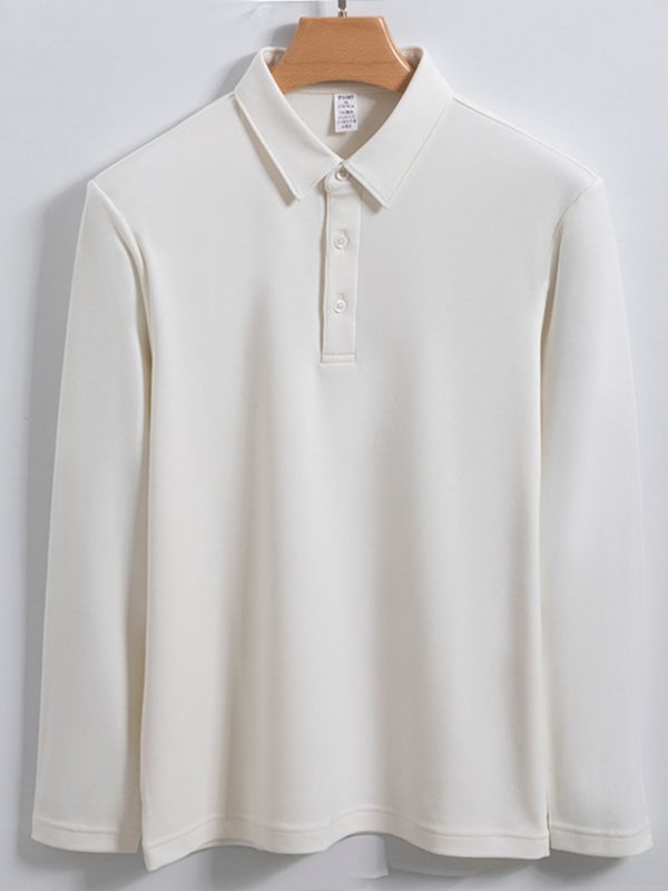 Men’s Modal Warm Long Sleeve Polo Shirt - Image 4