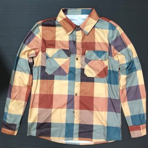 Charm Plaid Color Block Long Sleeve Shirt