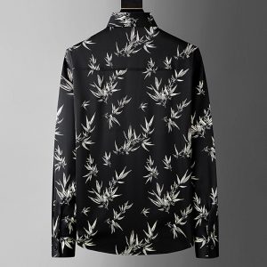 Men’s Versatile Floral Long Sleeve Shirt