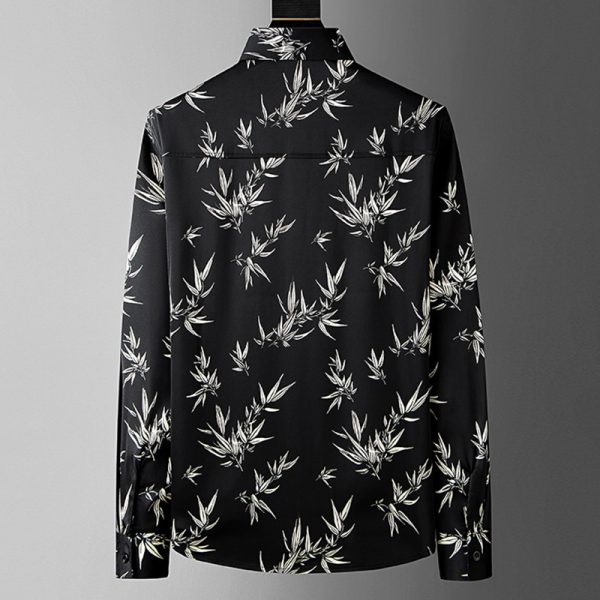 Men’s Versatile Floral Long Sleeve Shirt